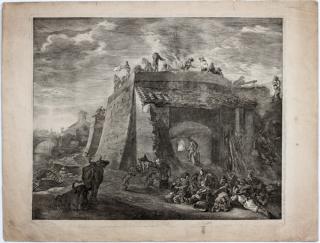 Appraisal: CORNELIS DE VISSCHER AFTER PIETER VAN LAER ETCHING CORNELIS DE