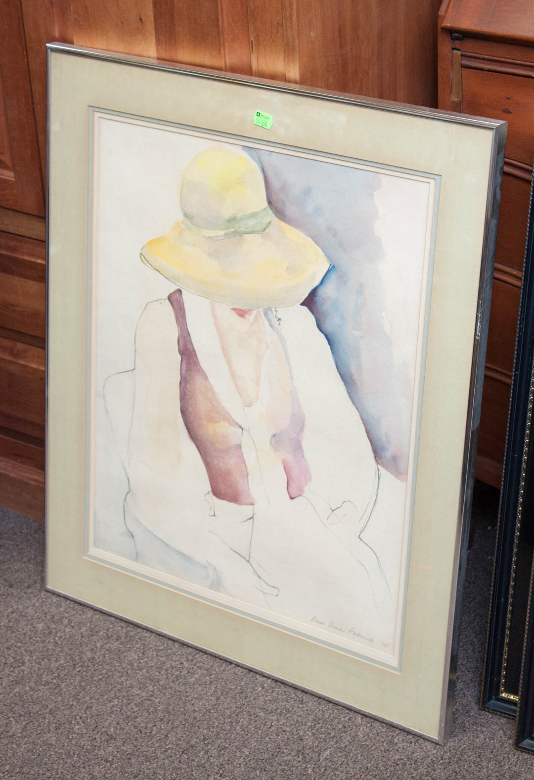 Appraisal: Framed watercolor signed Radowick