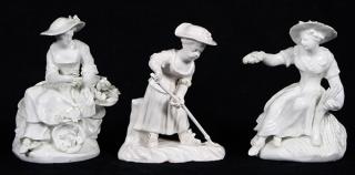 Appraisal: lot of Continental porcelain figural group lot of Continental porcelain