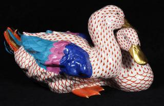 Appraisal: Large Herend duck figural group Large Herend duck figural group