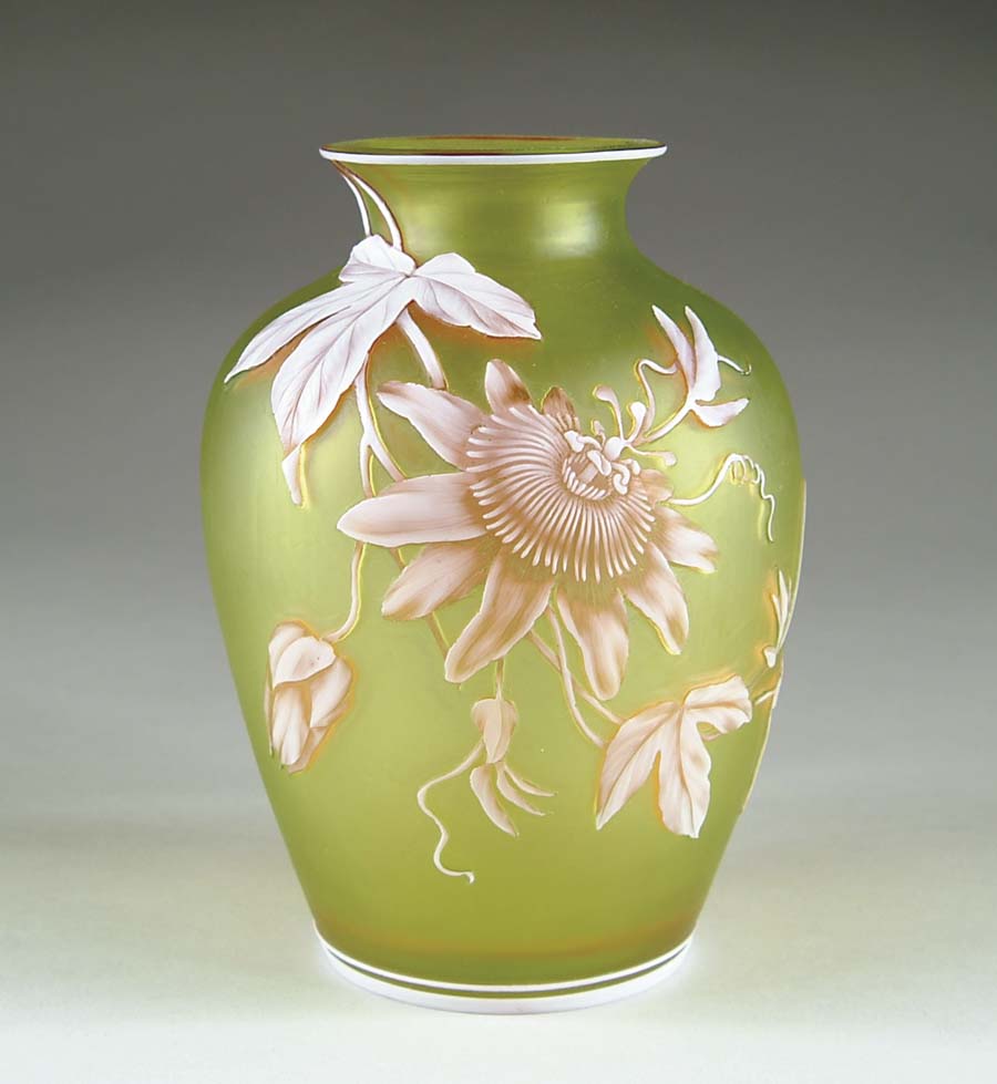 Appraisal: WEBB CAMEO VASE Very fine Webb cameo vase has red