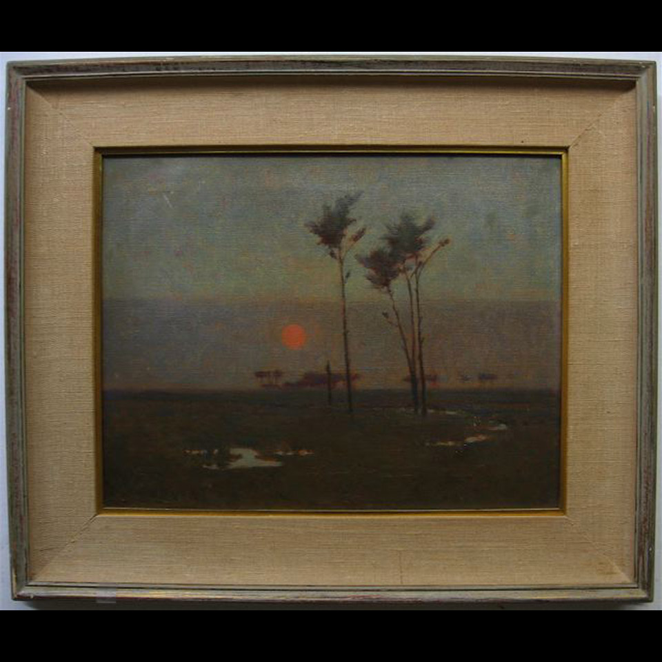 Appraisal: LANDSCAPE AT DUSK LOUIS MONRO GRIER - BRITISH OIL ON