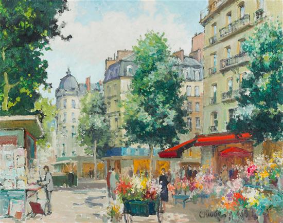 Appraisal: Sale Lot Constantine Kluge French - Au Trocadero oil on