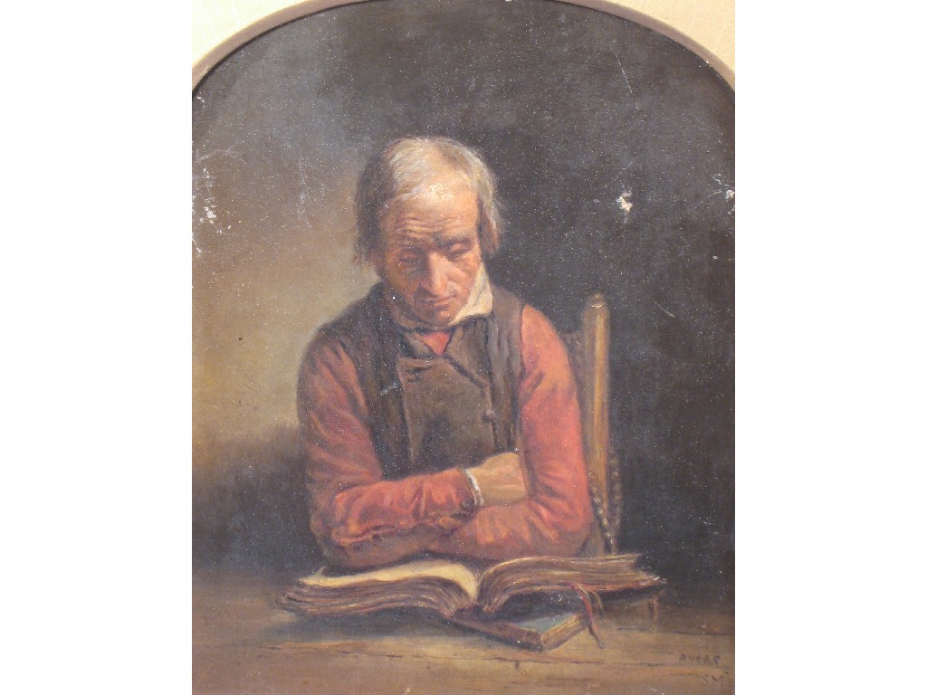 Appraisal: SARAH MARKHAM Portrait of a Man seated reading a Book