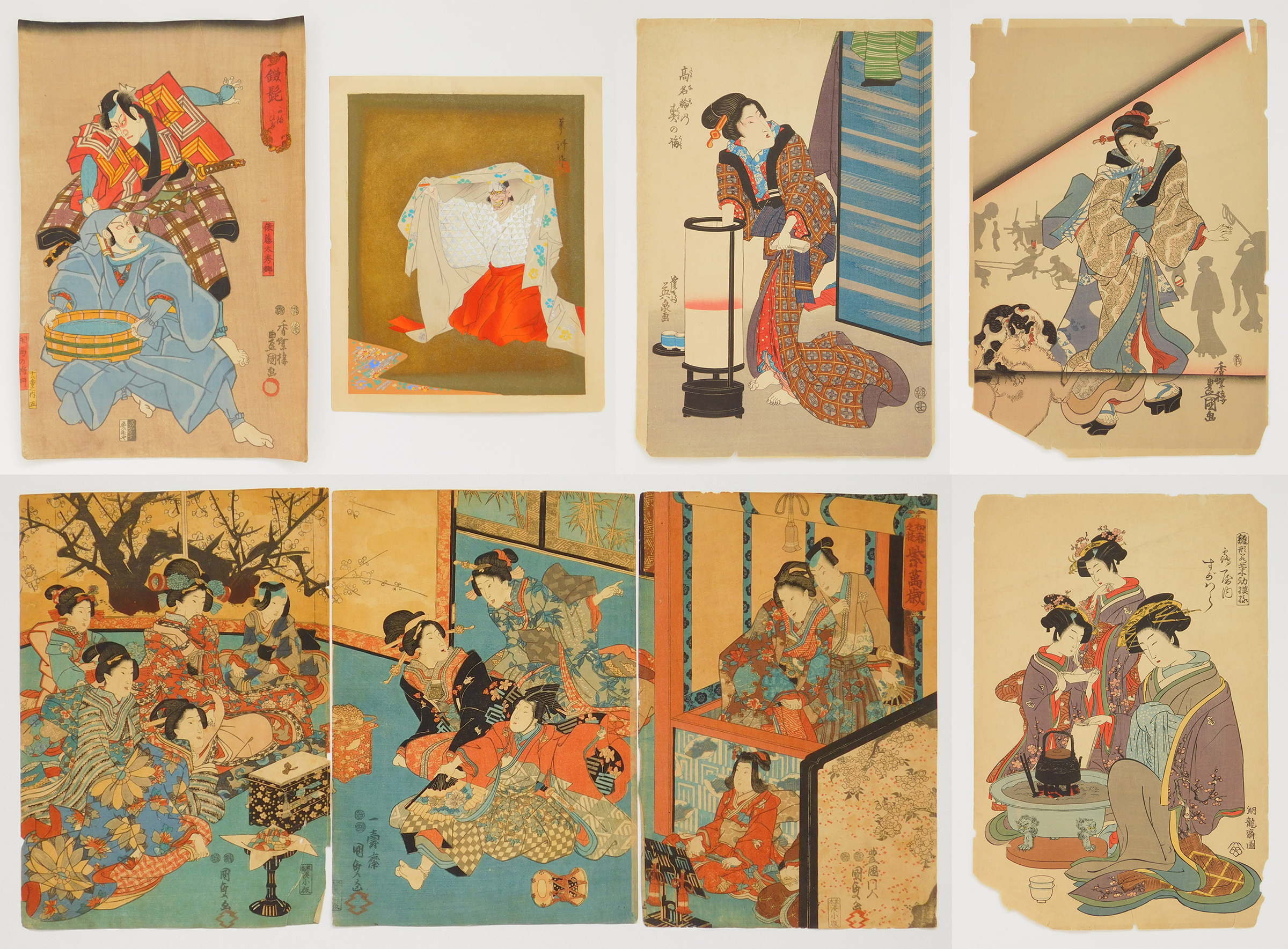 Appraisal: Japanese woodblocks Kunisada II Kunimasa III Toyokuni IV Utagawa -