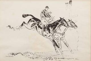 Appraisal: Paul Desmond Brown Steeplechase Riderssigned Paul Brown lower leftpen and