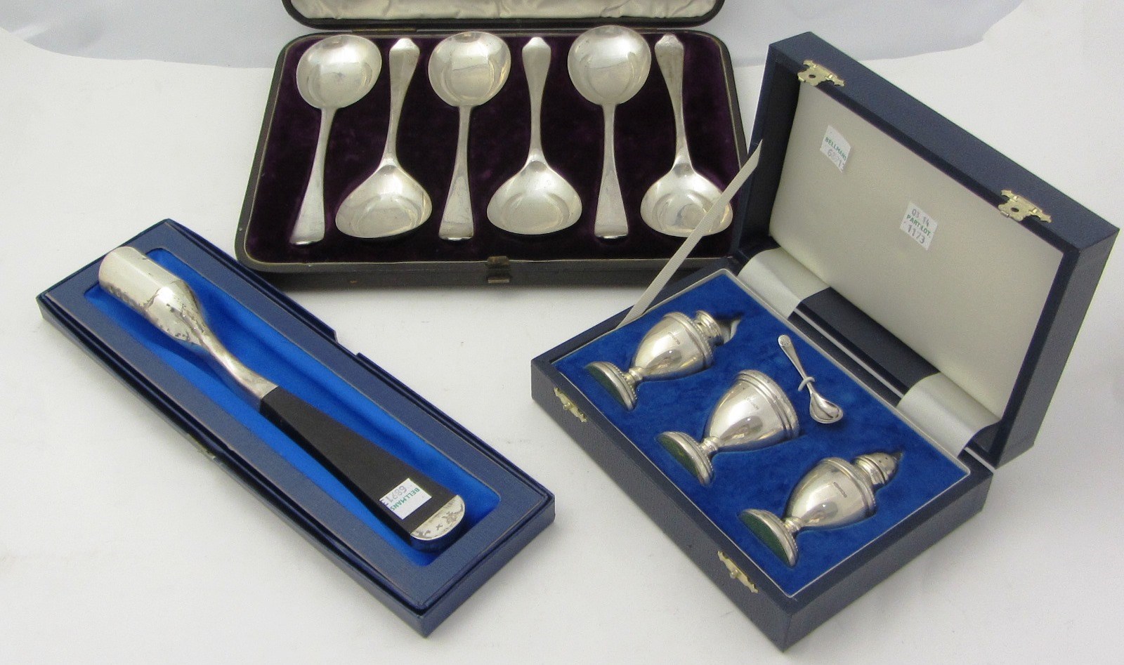 Appraisal: A set of six Scottish silver spoons bearing th century