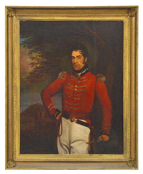 Appraisal: EUROPEAN SCHOOL TH CENTURY Portrait of Colonel Frederick Taylor in