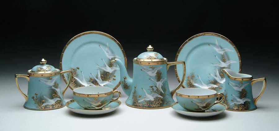 Appraisal: NIPPON TEA SET Beautiful handpainted Nippon set consists of a