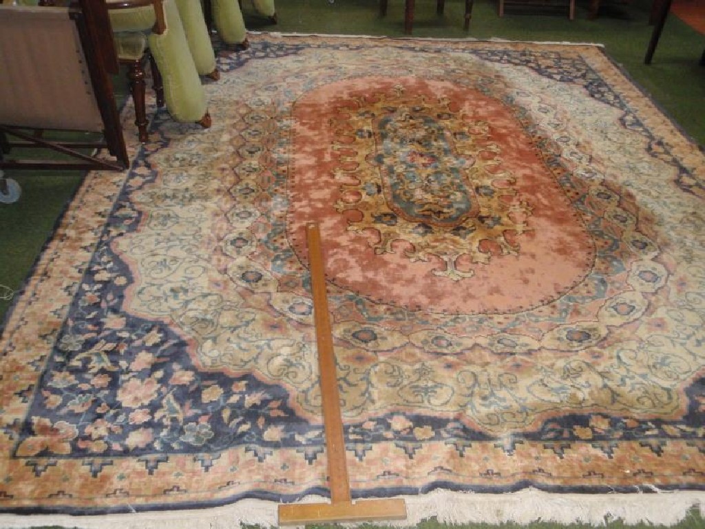 Appraisal: A Shirvana pink ground carpet ' x '