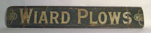 Appraisal: Wiard Plows trade sign late th c h w