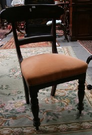 Appraisal: A set of four Australian cedar and upholstered dining chairs