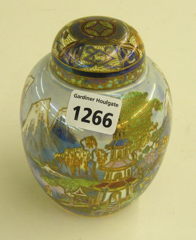 Appraisal: Carlton ware 'Chinaland' lustre ginger jar and cover with gilt