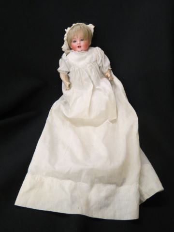 Appraisal: German Bisque Head Baby Doll circa in long white antique