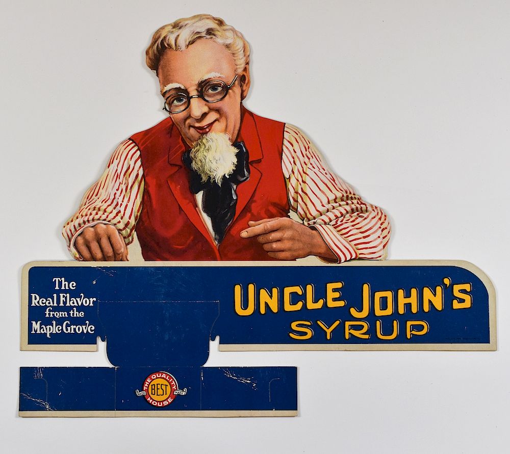 Appraisal: Large Group of Uncle John's Maple Syrup Ads - Large