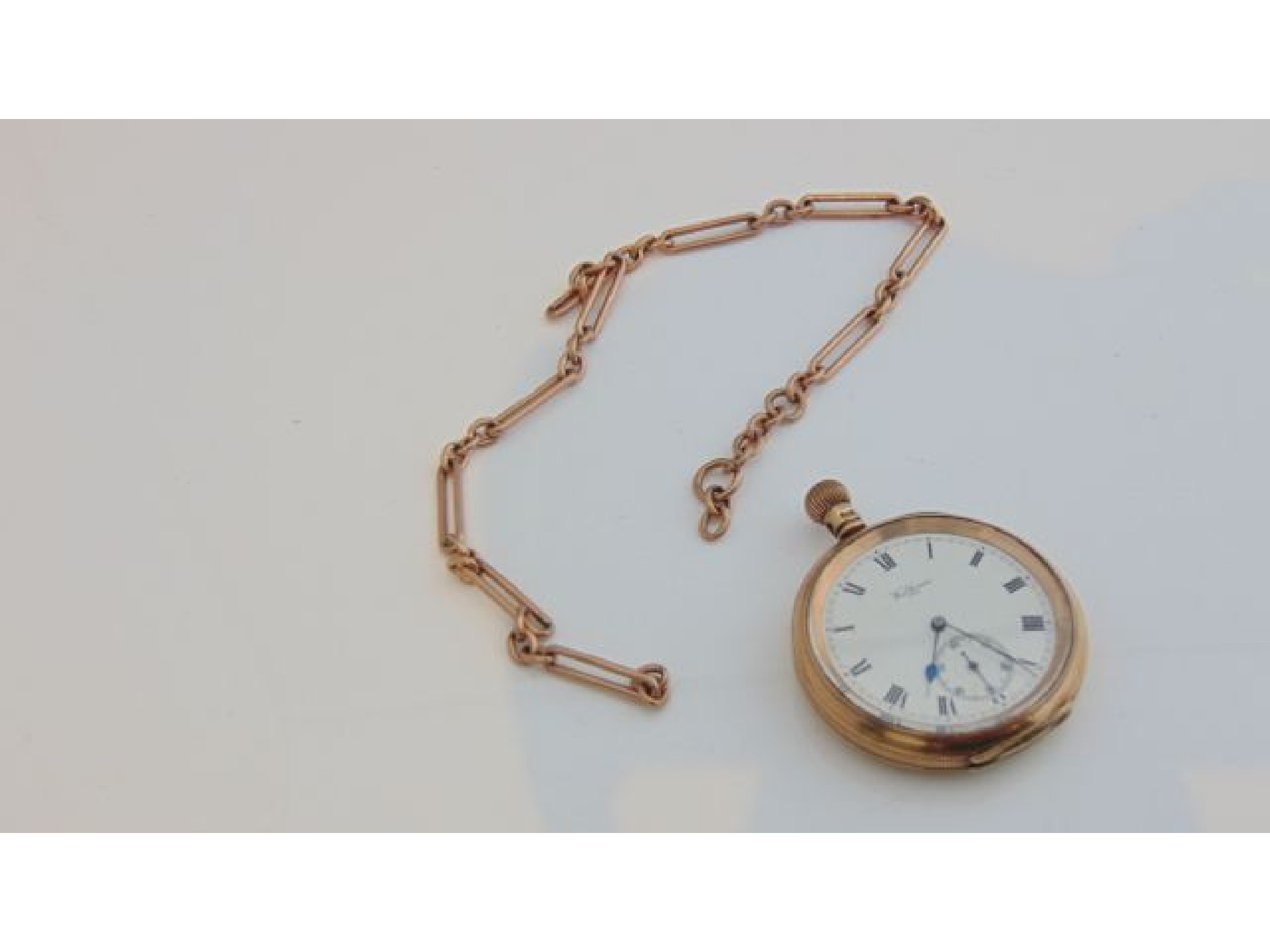 Appraisal: An American ct rose gold open-faced pocket watch Waltham U