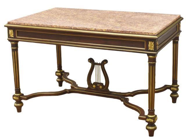 Appraisal: French Louis XVI style table early th c inset marble