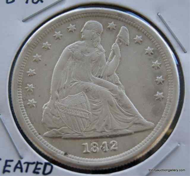 Appraisal: Silver Seated Liberty AU Dollar CoinIs a very nice key