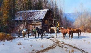 Appraisal: Martin Grelle b A Western Winter Martin Grelle b A