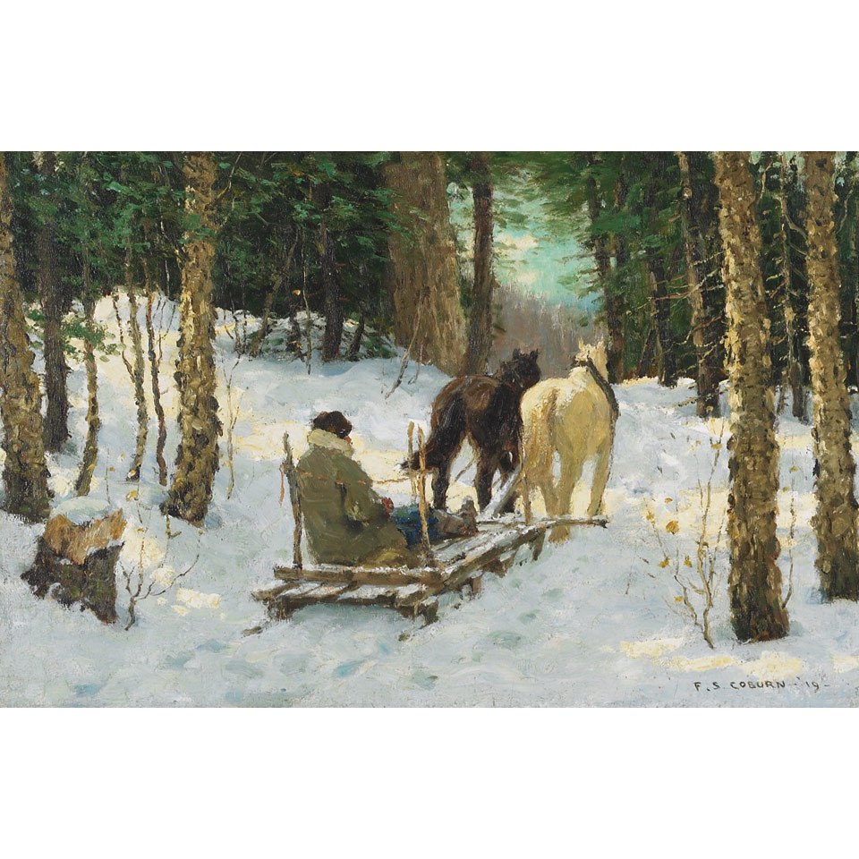 Appraisal: FREDERICK SIMPSON COBURN R C A INTO THE WOODS oil