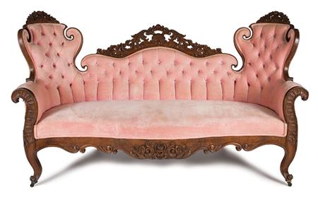 Appraisal: American Rococo Revival Mahogany Sofa Estimate -