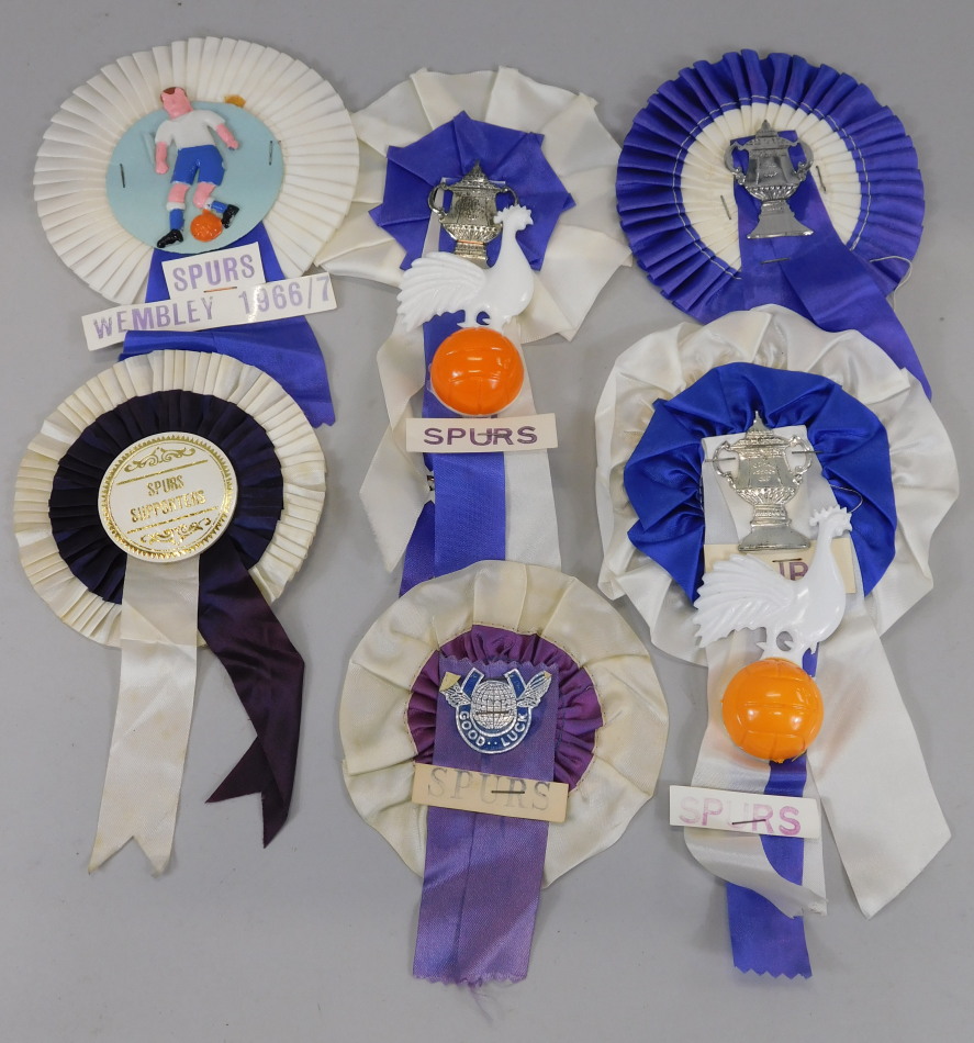 Appraisal: A collection of six 's FA Cup rosettes to include