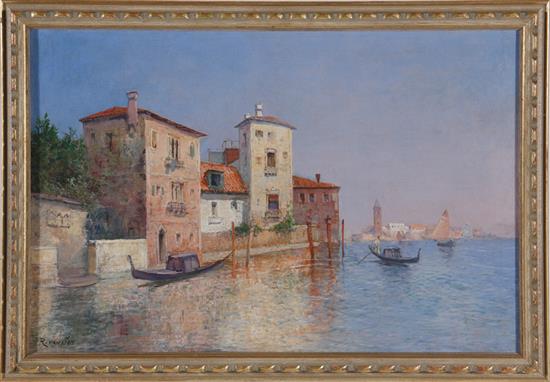 Appraisal: R Van Son late th early th century VENICE CANAL