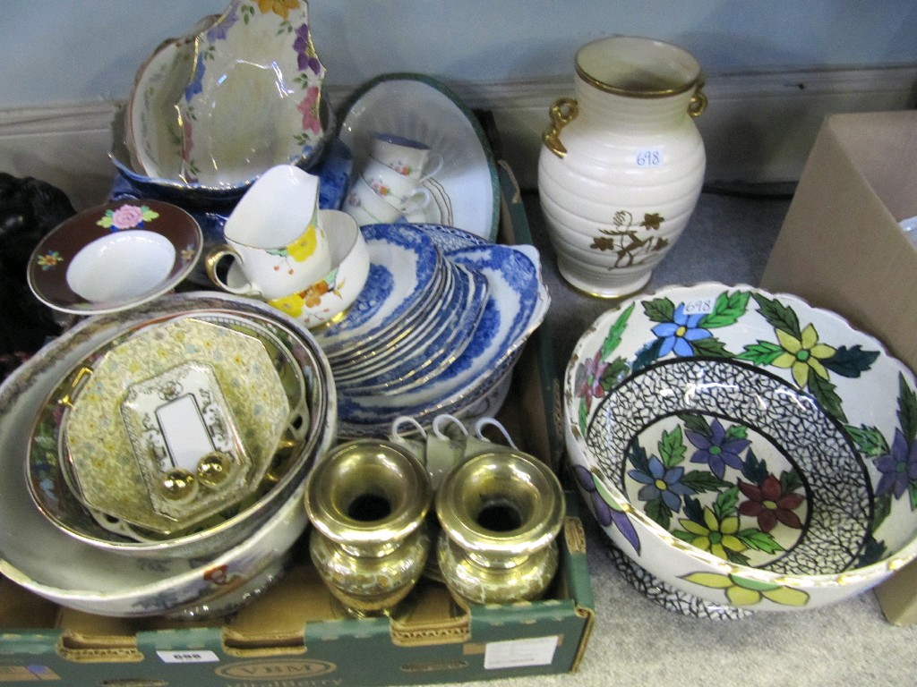 Appraisal: Lot comprising large assortment of ceramics Crown Devon vase and