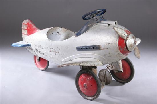 Appraisal: STEELCRAFT PRESSED STEEL AIRPLANE PEDAL TOY Pursuit probably s -