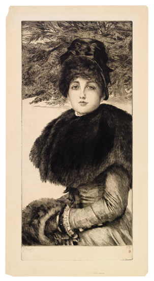 Appraisal: JAMES JACQUES TISSOT Promenade dans la Neige Etching and drypoint