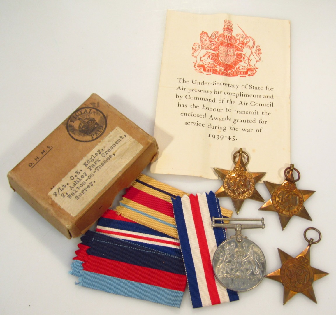 Appraisal: WWII medals comprising France Germany and Africa - Stars and