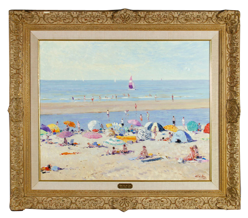 Appraisal: - Van der Plas Beach Scene O P Niek Van