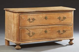 Appraisal: Pickled Pine Two Drawer Low Chest th c the se