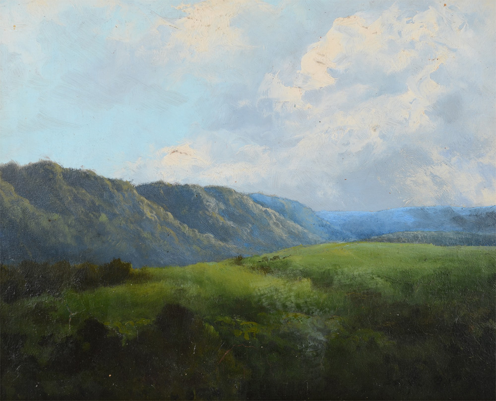 Appraisal: DAVIES Arthur Bowen American - Panoramic Lush Green Landscape with