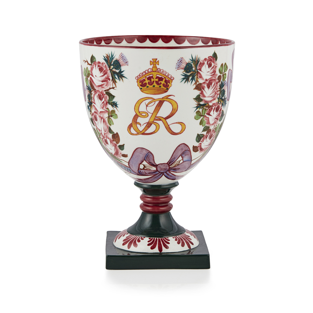 Appraisal: A ROYAL DOULTON - WEMYSS CENTENARY GOBLET AND PRESENTATION BOX