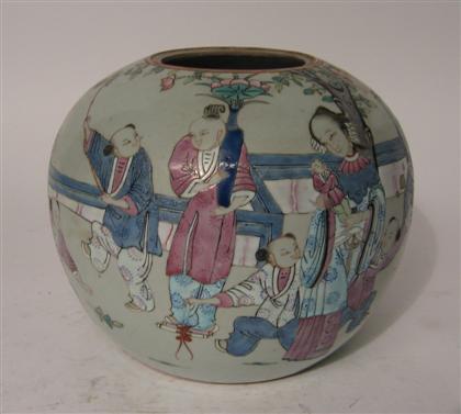 Appraisal: Chinese ginger jar Of spherical form the whole decorated with