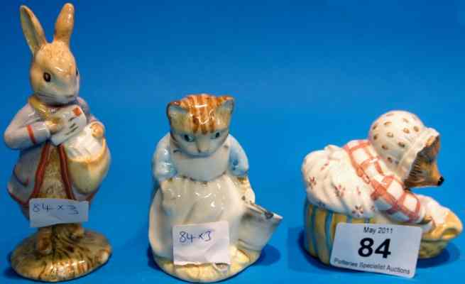 Appraisal: Beswick Beatrix Potter Mrs Tiggywinkle Washing Royal Albert Ribby and