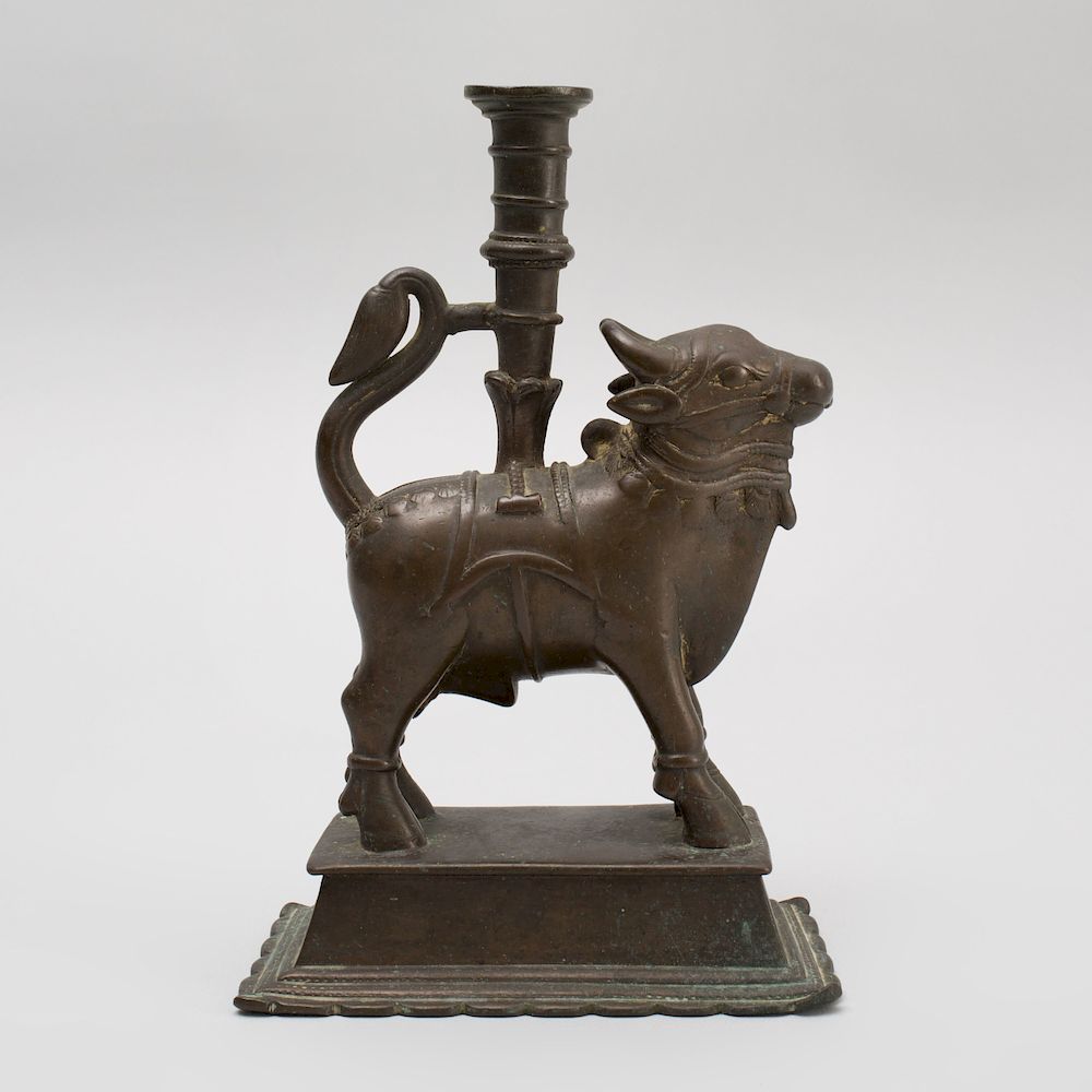 Appraisal: Indian Bronze Figure of Nandi This is part of a