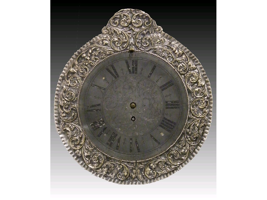 Appraisal: Rare and interesting South German silvered brass telleruhr wall timepiece