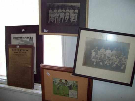 Appraisal: TWO ANTIQUE FRAMED SPORTING PHOTOGRAPHS DEPICTING 'CRICKET' AND 'SOCCER' AND