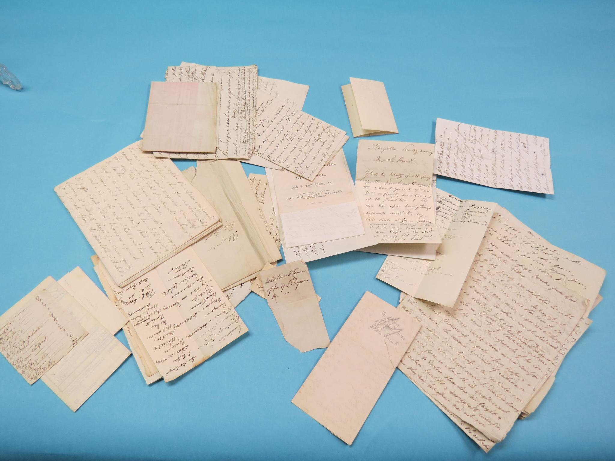 Appraisal: Various letters and lists th and th centuries largely hand-written