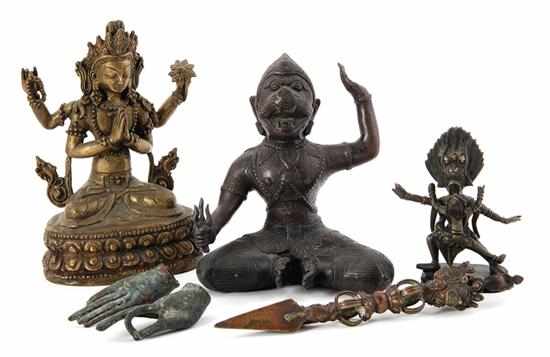 Appraisal: Collection of Southeast Asian bronze objects Qing dynasty and later