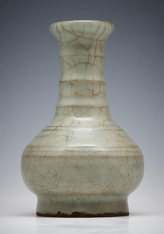 Appraisal: Rare Longquan Guan-Type Bottle Vase Rare Longquan Guan-Type Bottle Vase