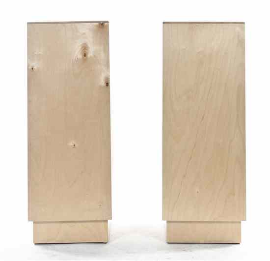 Appraisal: A Pair of Russian Birch Pedestals of square form having