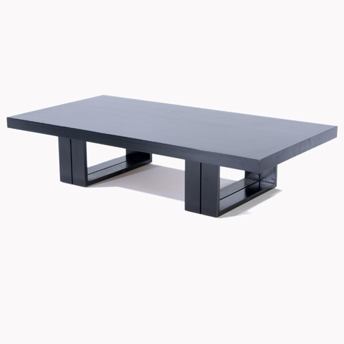 Appraisal: VAN KEPPEL GREEN Black lacquer coffee table x x