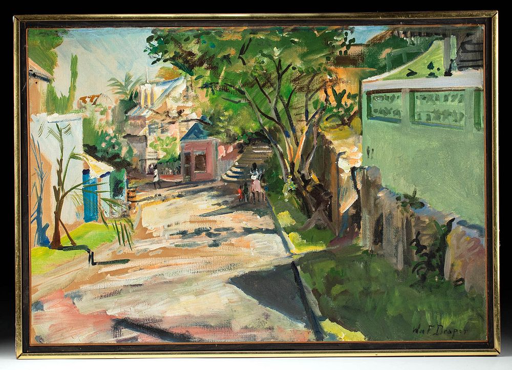 Appraisal: William Draper Painting - Harbor Island Bahamas - s William