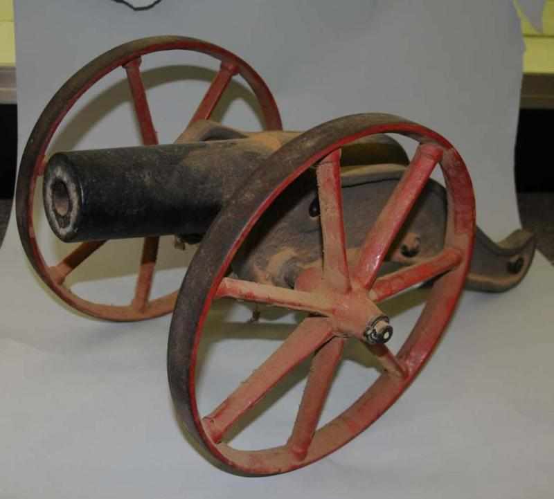 Appraisal: Cannon with Red Painted Wheels Condition Excellent Size L