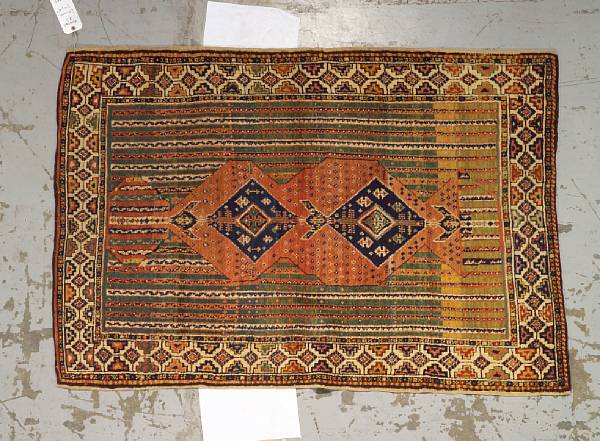 Appraisal: A Shirvan rug Caucasus late th century size approximately ft