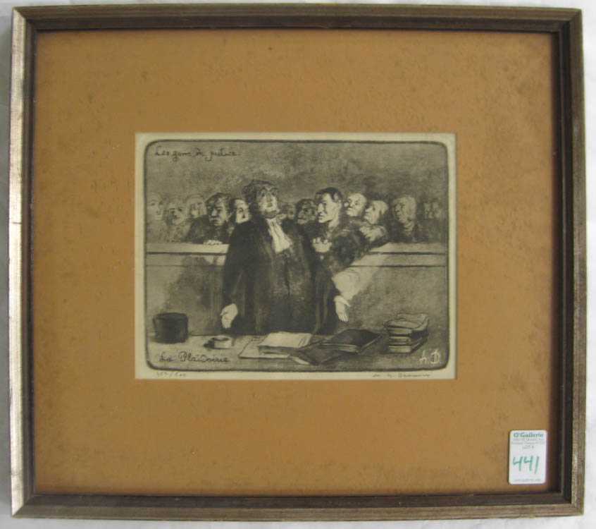 Appraisal: HONORE DAUMIER ETCHING France - Les Gens de Justice La