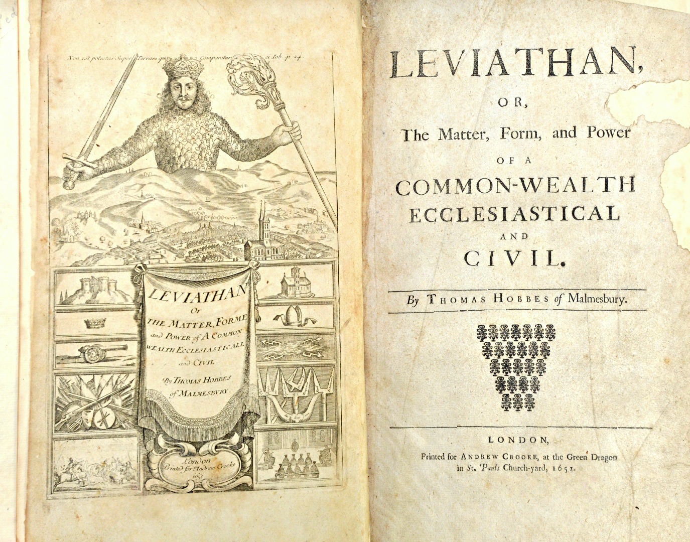 Appraisal: HOBBES Thomas Leviathan or the Matter Form and Power of